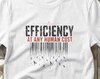 Camiseta anti-IA, camiseta de protesta contra los despidos, camiseta de derechos laborales, regalo para empleados de tecnología y medios, graduación universitaria