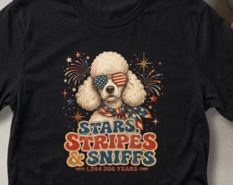 Divertida camiseta para perros del 4 de julio, camiseta patriótica de caniche, atuendo para el Día de la Independencia, regalo para Estados Unidos 250