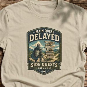 Funny Fantasy Gamer Shirt for Adults, Overwhelmed Office Gift, RPG Fan Nerdy Tee, Busy Life Humor