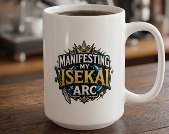 Taza para fans del anime isekai, regalo nerd, taza de café para el cansancio laboral, vasos de fantasía para gamers de rol, regalo otaku