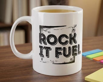 Success Mentality Motivational Coffee Mug, Rock N Roll Office Tea Cup, Career New Job Gift