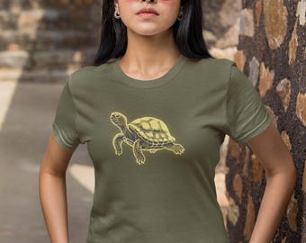 Camiseta minimalista brillante con energía de tortuga / Camiseta de regalo nostálgica para nerds / Ríete de ello