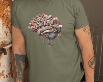 Camiseta "Sobrecarga de información sobre la podredumbre cerebral" / Camiseta "Agotamiento mediático algorítmico" / Ríete de ello