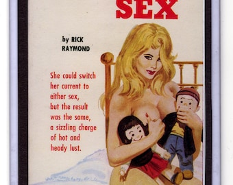 Pulp Paperback Magnet 3 x 4 inch campy cover art mature acdc