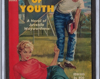 Pulp Paperback Magnet 3 x 4 inch campy cover art mature The FIRES OF YOUTH
