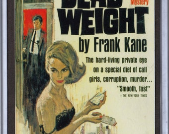 Pulp Paperback Magnet 3 x 4 inch campy cover art mature Dead Weight