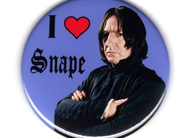 I heart Snape 2.25 big pinback button Professor Severus snape