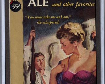 Pulp Paperback Magnet 3 x 4 inch campy cover art mature Cakes and Ale