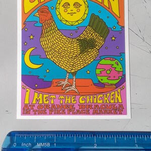 Psychic Chicken Sticker from Orange Dracula