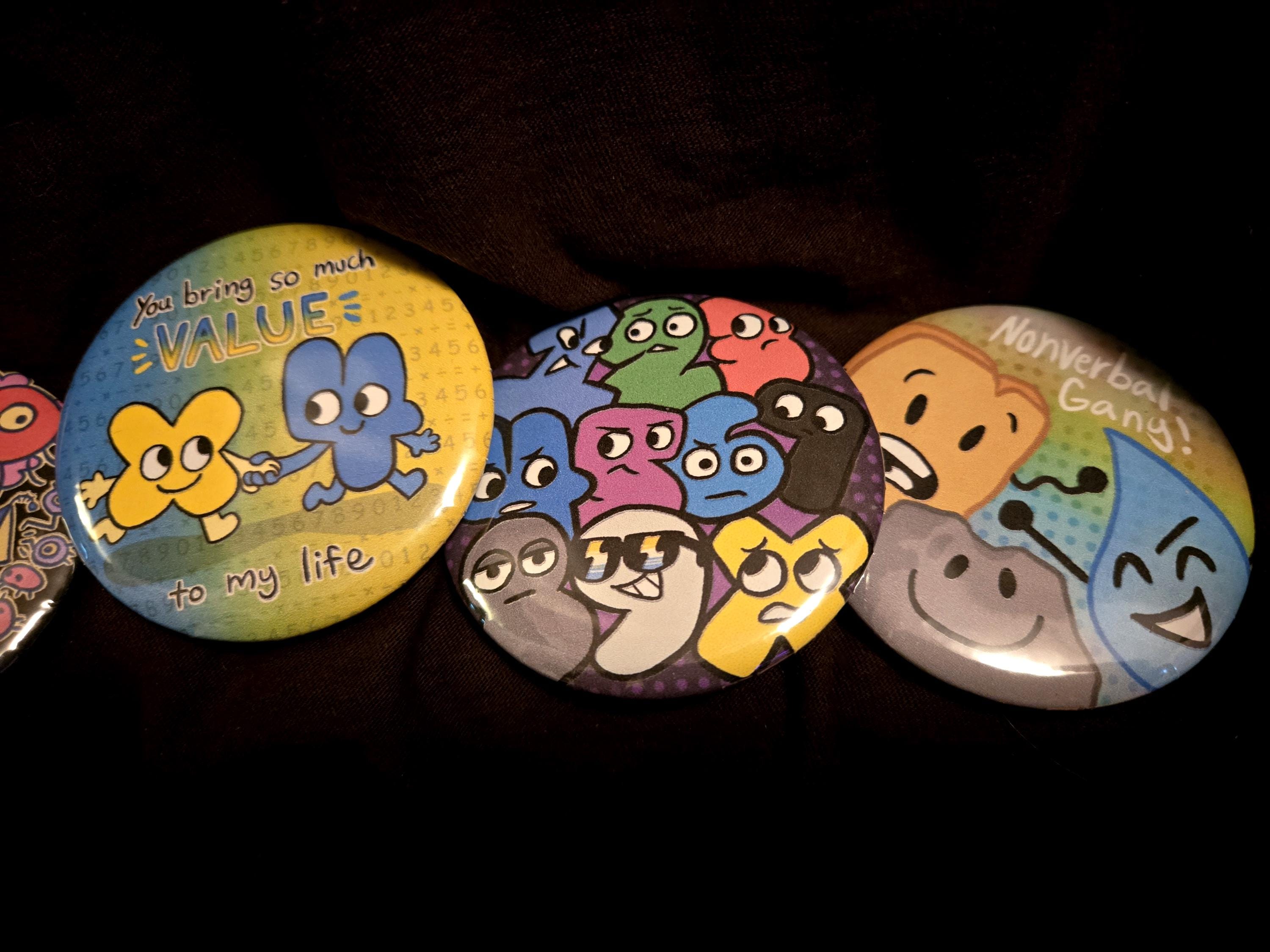 BFDI Button Pin Collection | Battle for Dream Island - Etsy