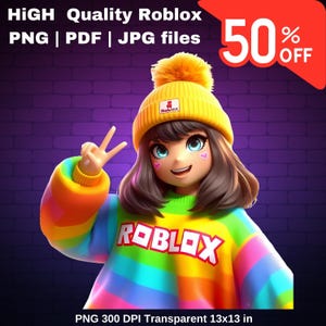 Digital instant download, High resolution images, high quality images, Instant download, Roblox Png, Digital download, kids png