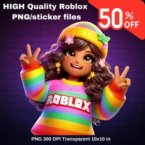 Digitaler sofortiger Download, Bilder mit hoher Auflösung, Bilder in hoher Qualität, fertig zum Drucken, sofort herunterladen, Roblox Png, digitaler Download, Kinder png