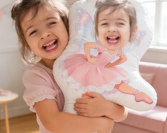 Almohada personalizada con cara de princesa, regalo personalizado para niña
