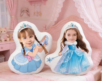 Almohada facial personalizada, almohada facial de princesa, regalo personalizado para el Día de la Madre,