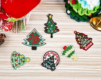 Parche De Hierro Con Forma De árbol De Navidad Verde, Insignia De árbol, Insignia De Vegetación, Aplique Bordado DIY, Regalo De Navidad Para Amantes De La Naturaleza - México