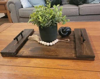 Rustic wood tray Farm house serving tray coffee tray wood serving tary