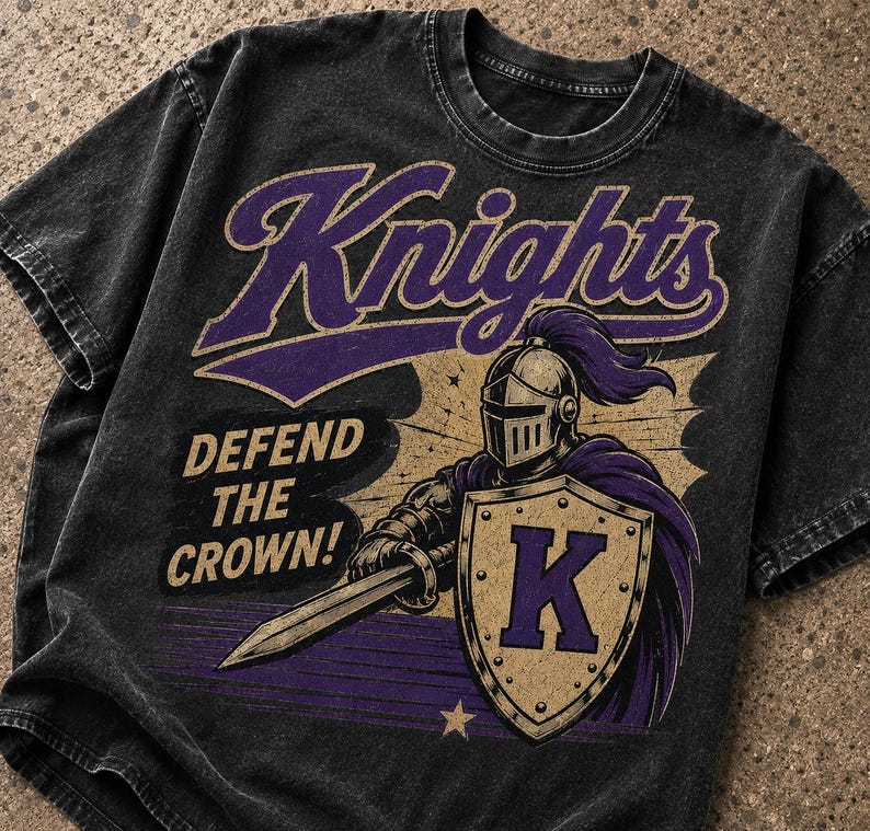 Custom 50’s Vintage School Mascot PNG | Personalized Team Mascot Shirt Design | Custom Football Mascot | Sublimation PNG | Digital Download image 5