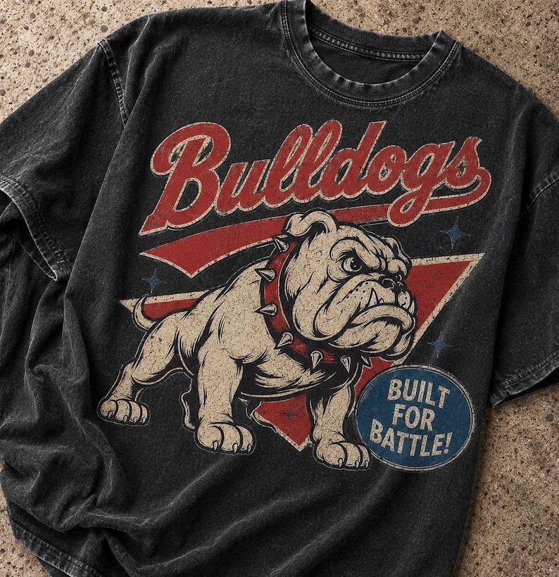 Custom 50’s Vintage School Mascot PNG | Personalized Team Mascot Shirt Design | Custom Football Mascot | Sublimation PNG | Digital Download image 3