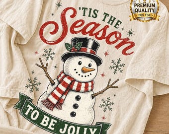 Tis säsongen vintage jul PNG | Retro högtidssublimeringsdesign | Klassisk julgrafik | Festlig vinter PNG | Digital nedladdning