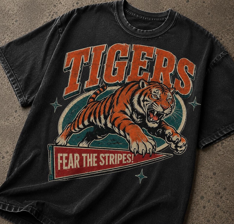 Custom 50’s Vintage School Mascot PNG | Personalized Team Mascot Shirt Design | Custom Football Mascot | Sublimation PNG | Digital Download image 4