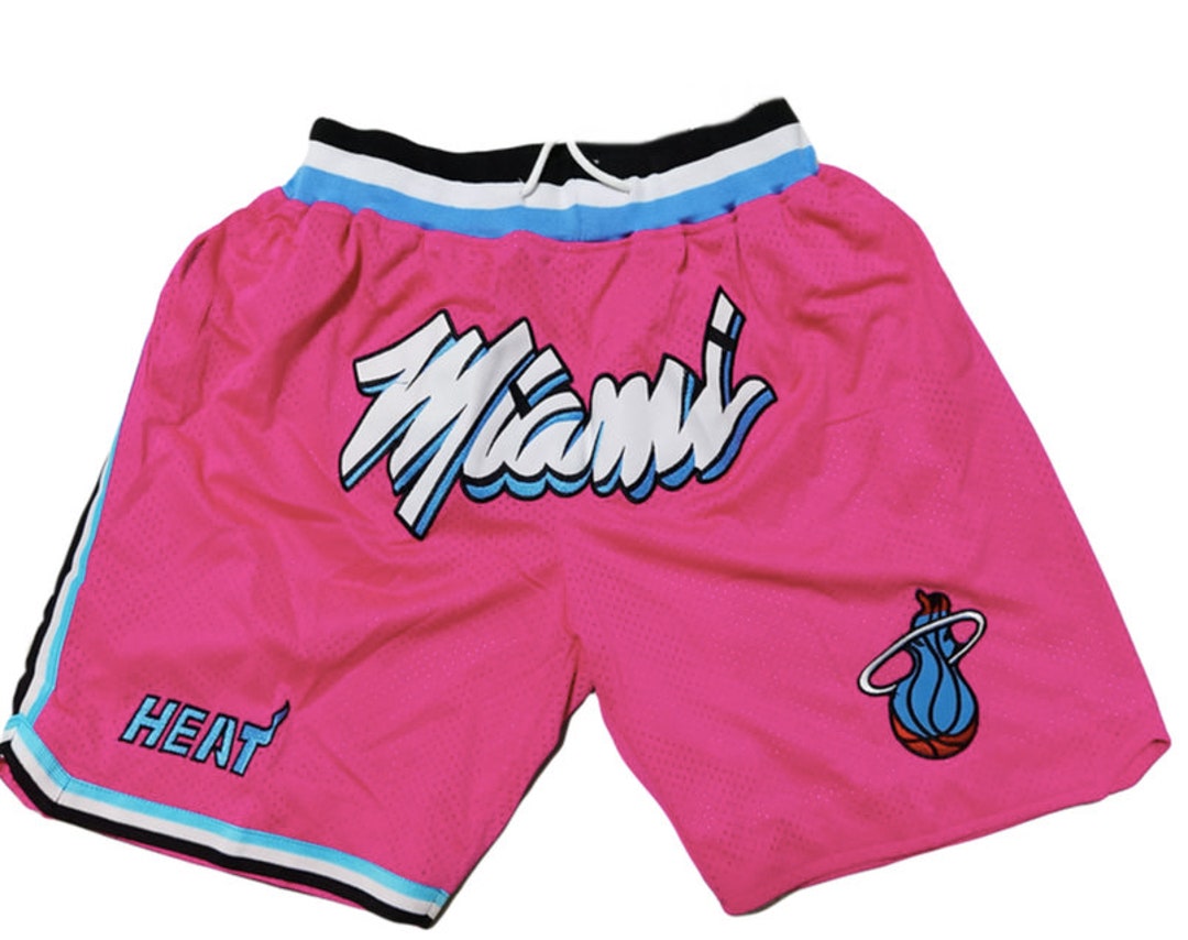 Short Miami Heat Vintage Nba Basketball USA Sport Pink Etsy