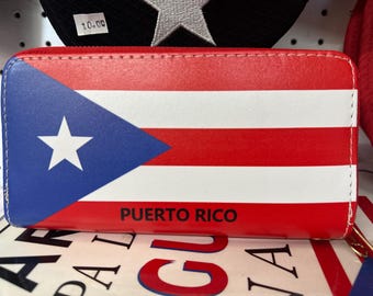 Puerto Rican Flag Wallet: Boricua Pride PU Leather Clutch