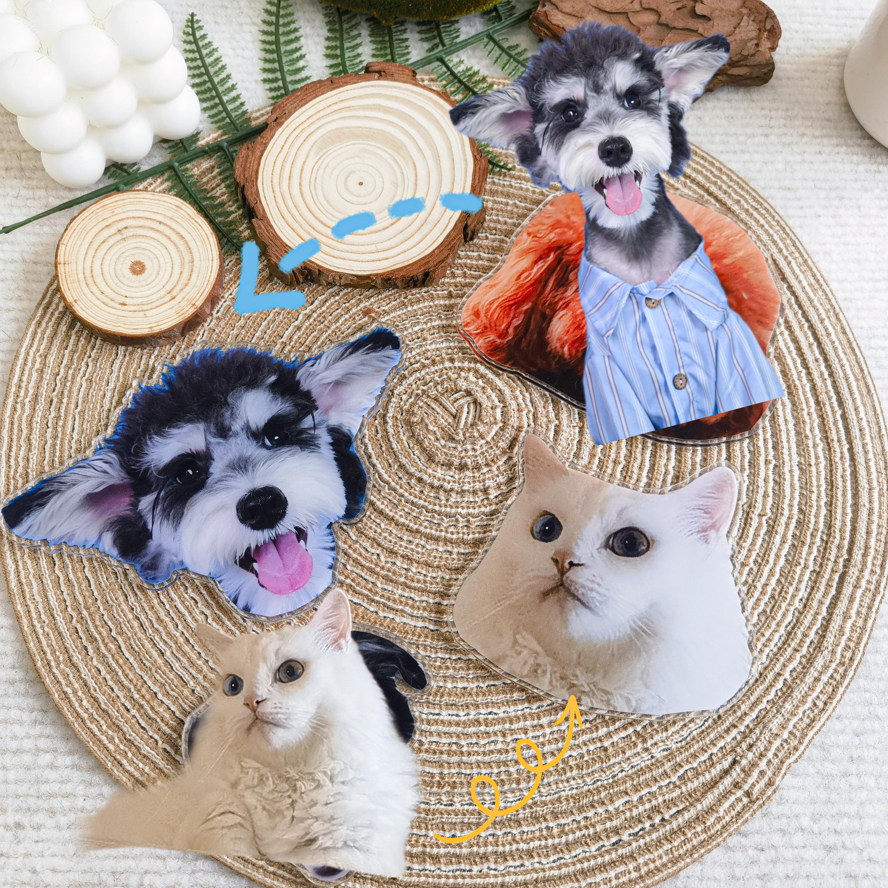 🐾BUY 2 FREE SHIPPING🐾Custom Pet Coasters,Personalized Dog Cat Coasters,Photo Coasters,Design Home Mug,Wedding Birthday Christmas Gift,Custom Drink Anniversaries