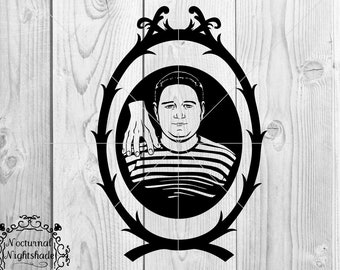 Pugsley Addams Svg, Horror Brother Svg, Gothic Horror Svg, Addams Family Vector, Goth King DXF, Png Sublimatie Bestand, Morticia Addams