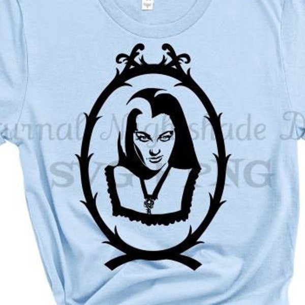 Lily Munster Svg, Horror Queen Svg, Gothic Horror Svg, The Munsters Svg, Dracula's Daughter Vector, Goth Queen DXF, Png Sublimation File