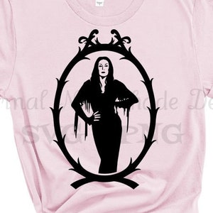 Morticia Svg, Horror Queen Svg, Gothic Horror Svg, Morticia Addams Svg, Addams Family Vector, Goth Queen DXF, Png Sublimation File