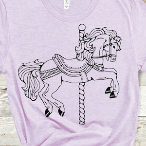 Karussell Pferd SVG, Kinderzimmer SVG, Baby Mädchen SVG, Karussell Pferd SVG, Druckbare Datei, Pferd Clipart Lolita