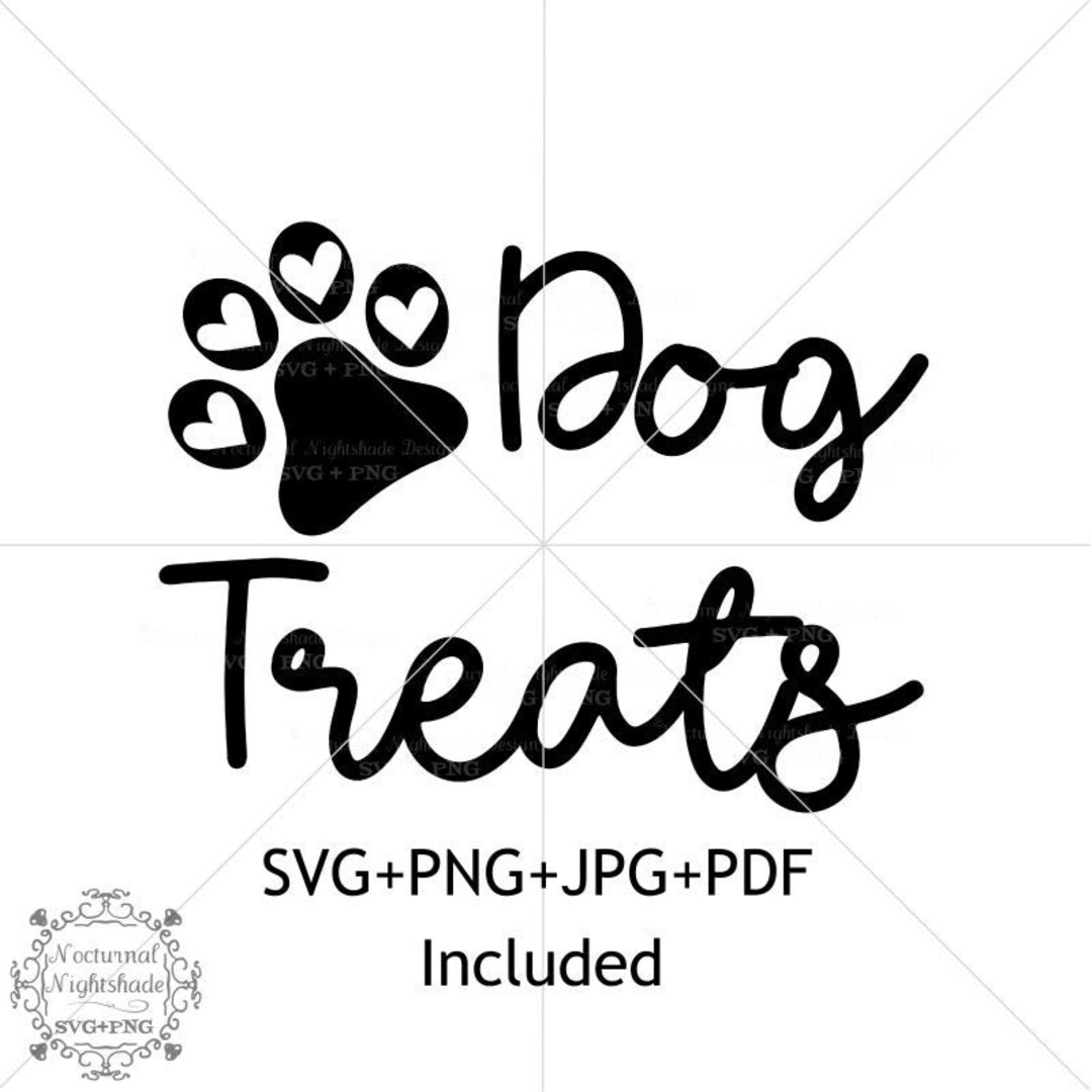 Dog Treats SVG Cut File Dog Treats PNG Pet Treats Container Etsy