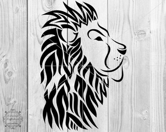Lion SVG, Lion's Head SVG, Lion PNG Printable, Lion's Head Laser Cutter Design, African Lion Cricut Design, Savannah Lion Svg Cut File