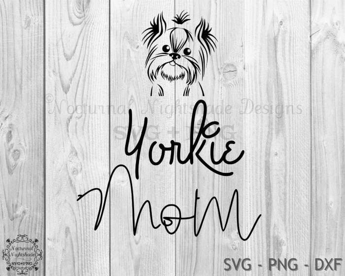 Download Yorkie Mom Svg Dog Mom Svg Yorkie Svg Hand Lettered Svg | Etsy