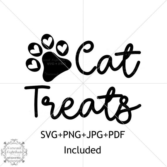 Cat Treats SVG Cut File Cat Treats PNG Pet Treats Container Etsy