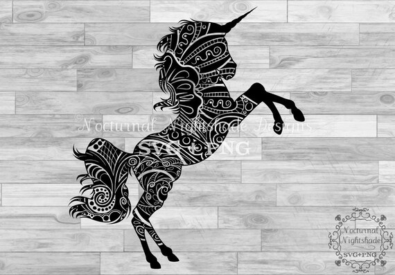 Download Unicorn Svg Unicorn Mandala Svg Zentangle Unicorn Svg Etsy