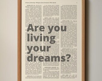 Quote poster droomherinnering | Minimalistische kunstafdruk