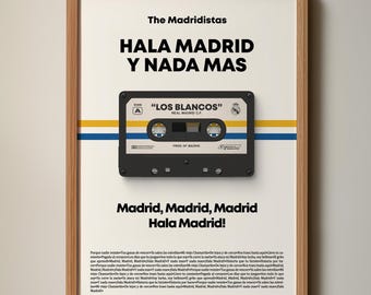 Real Madrid 1902-poster | Bernabéu-print | Cadeau voor Madridista | Direct downloaden | Lokaal afdrukken