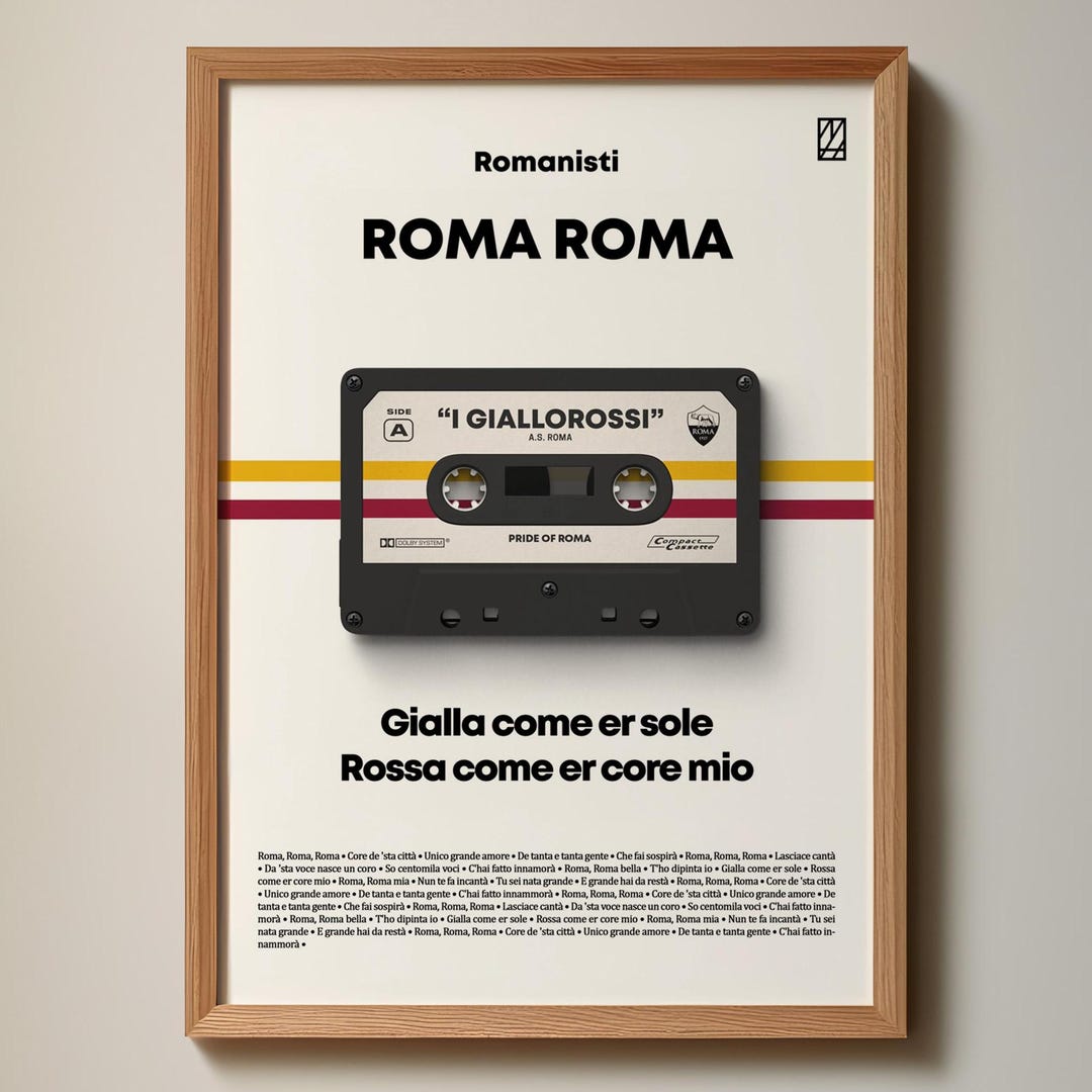 AS Roma Roma Roma Poster | Iconic Football Chant Art | I Giallorossi ...
