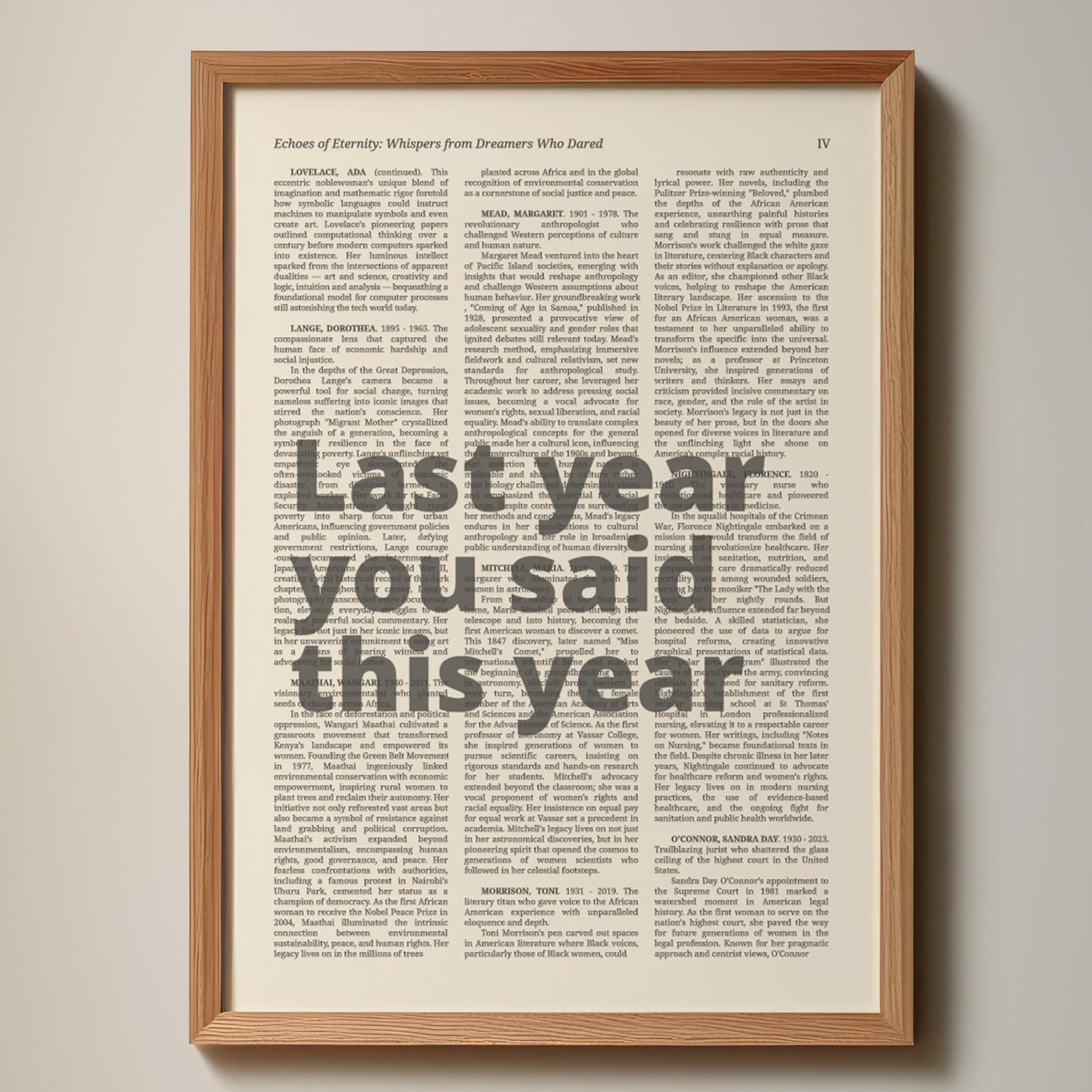 去年あなたが言ったこと、今年の言葉、引用、即時ダウンロード、壁