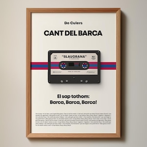 Cartel del FC Barcelona 1899 / Camp Nou Wall Art / Culés Fan Gift / Més que un club / Descarga instantánea / Imprimir localmente