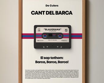 FC Barcelona 1899-poster | Camp Nou muurkunst | Culés-fancadeau | Meer voor de club | Direct downloaden | Lokaal afdrukken
