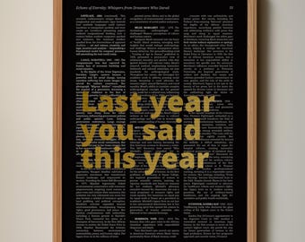 Bekrachtigende quote Art Print | Zwart papier, gouden tekst
