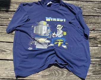 Vintage 90s Computer Nerd Graphic Tee - Retro PC Gamer Tech Lover XL