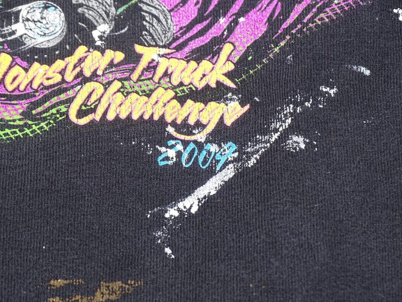 Vintage Grave Digger Monster Jam T-Shirt 90s Monster Truck Graphic Tee - Retro Racing Shirt Black Distressed Streetwear image 3