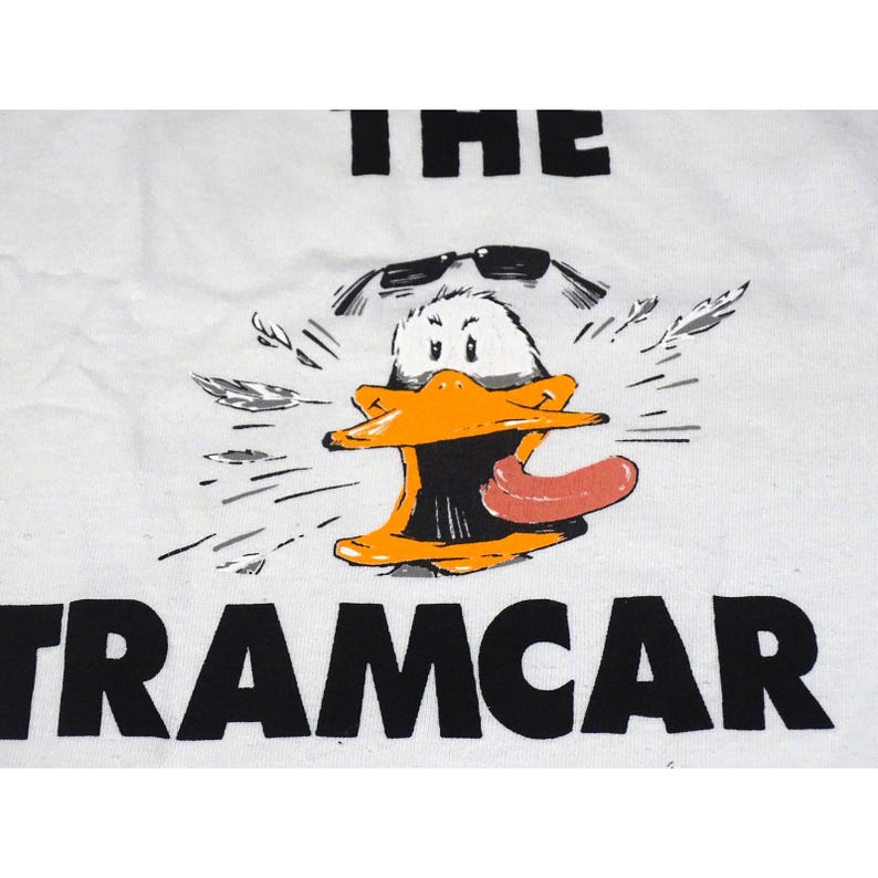 Vintage Wildwood NJ "Watch the Tramcar Please" T-Shirt Jerzees L Boardwalk Beater image 2