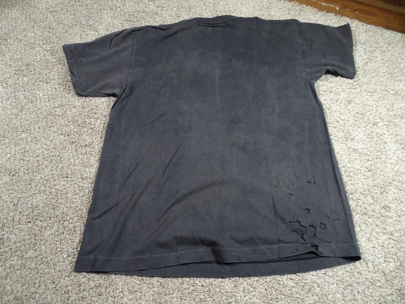 Vintage 90s Cougar Mountain Lion T-Shirt Made in USA Mango Tropic Adventure Wear Graphic Distressed Thrashed Aesthetic Adult Large Bild 9