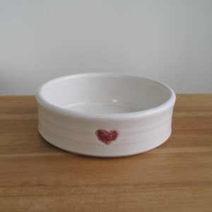 Your choice of one cat food dish, Pampered pet ceramic bowl, Heart, Swiss cheese, Small pottery dog bowl, Pet accessory Rainbow cat gift Rustic rose heart