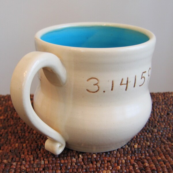Pi Mug in Turquoise 16 oz.