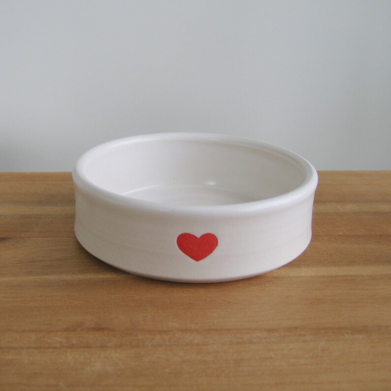 Your choice of one cat food dish, Pampered pet ceramic bowl, Heart, Swiss cheese, Small pottery dog bowl, Pet accessory Rainbow cat gift Pink heart